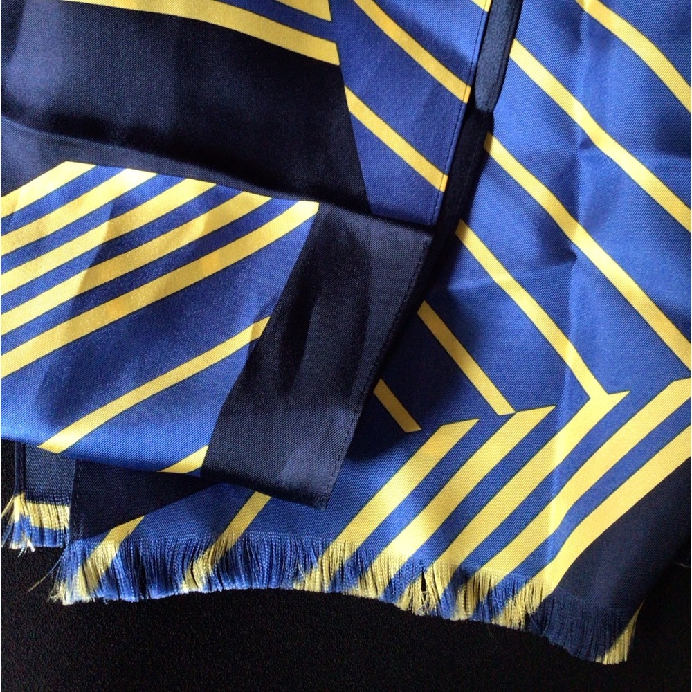 Silk scarf, pristine, 74”x10” - Picture 3 of 3